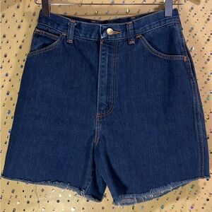 Wrangler Dark Blue High-Waisted Women Shorts